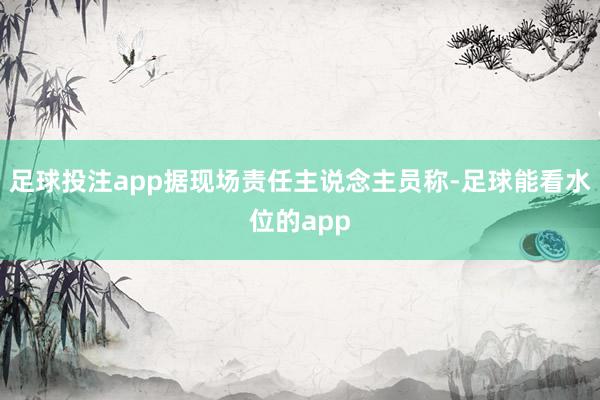 足球投注app据现场责任主说念主员称-足球能看水位的app