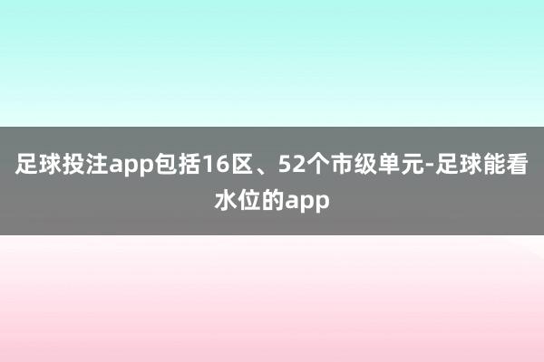 足球投注app包括16区、52个市级单元-足球能看水位的app