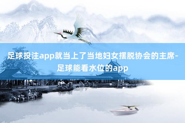 足球投注app就当上了当地妇女摆脱协会的主席-足球能看水位的app