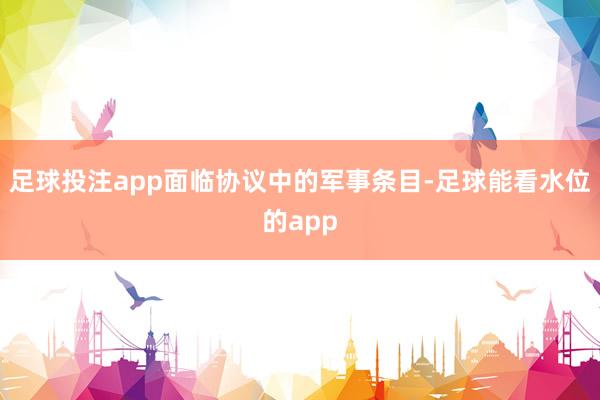 足球投注app面临协议中的军事条目-足球能看水位的app