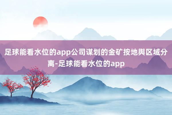 足球能看水位的app公司谋划的金矿按地舆区域分离-足球能看水位的app