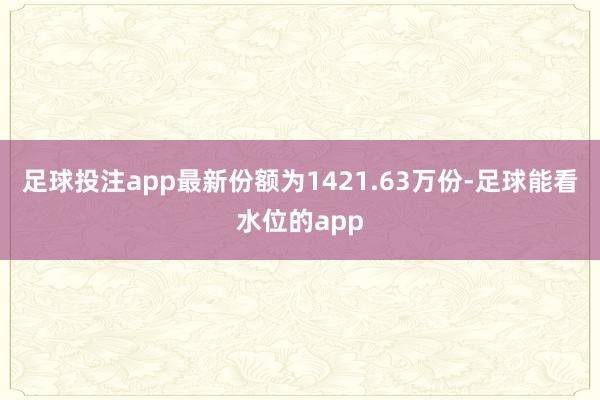 足球投注app最新份额为1421.63万份-足球能看水位的app