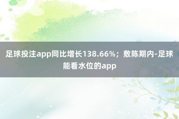 足球投注app同比增长138.66%；敷陈期内-足球能看水位的app