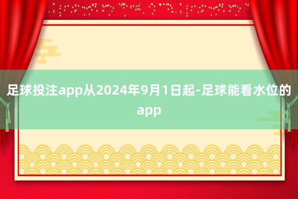 足球投注app从2024年9月1日起-足球能看水位的app