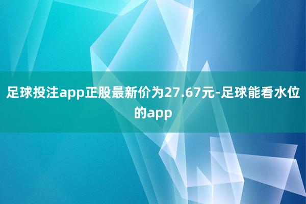 足球投注app正股最新价为27.67元-足球能看水位的app