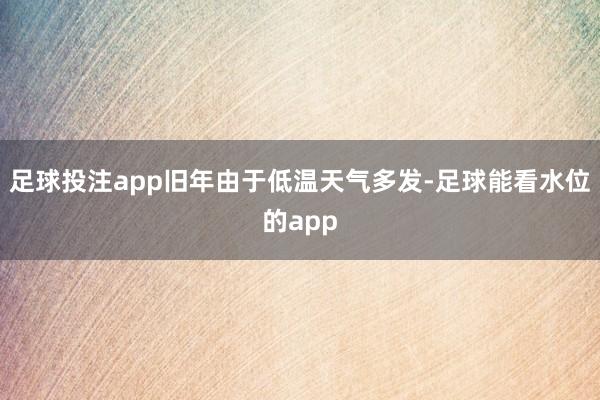 足球投注app旧年由于低温天气多发-足球能看水位的app