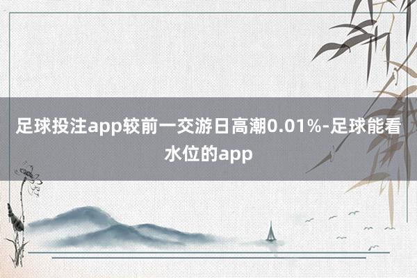 足球投注app较前一交游日高潮0.01%-足球能看水位的app