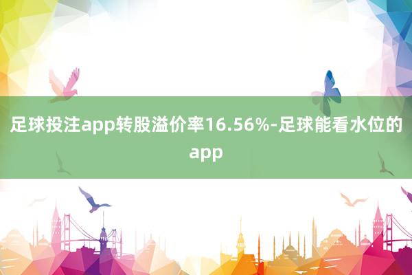 足球投注app转股溢价率16.56%-足球能看水位的app