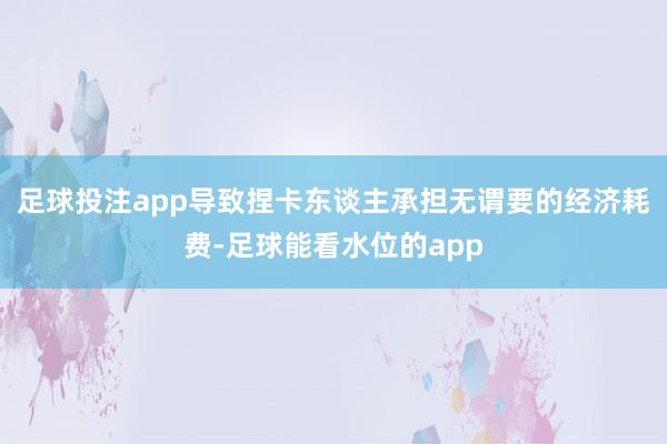 足球投注app导致捏卡东谈主承担无谓要的经济耗费-足球能看水位的app