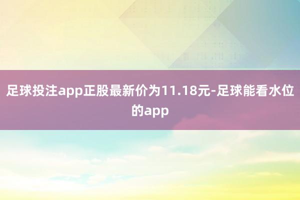 足球投注app正股最新价为11.18元-足球能看水位的app