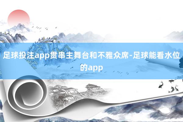 足球投注app贯串主舞台和不雅众席-足球能看水位的app