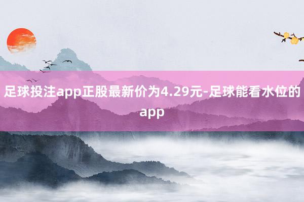 足球投注app正股最新价为4.29元-足球能看水位的app