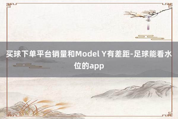 买球下单平台销量和Model Y有差距-足球能看水位的app