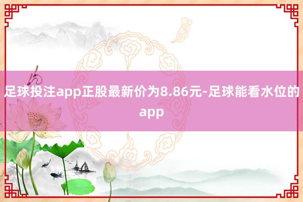 足球投注app正股最新价为8.86元-足球能看水位的app