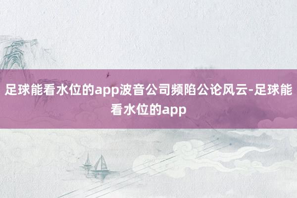 足球能看水位的app波音公司频陷公论风云-足球能看水位的app