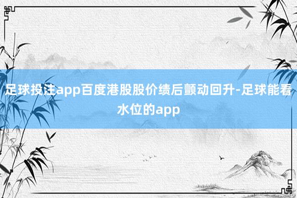 足球投注app百度港股股价绩后颤动回升-足球能看水位的app