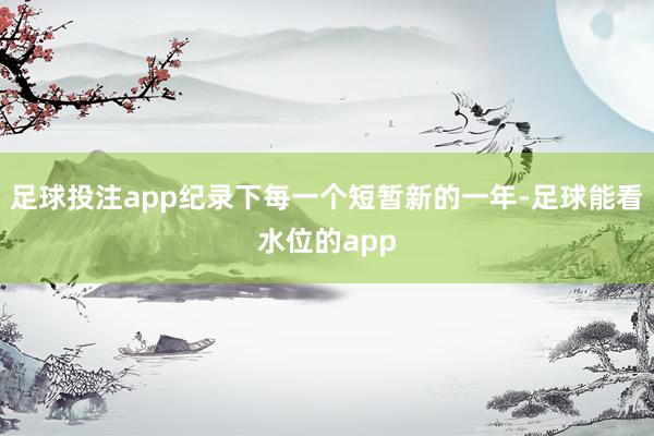足球投注app纪录下每一个短暂新的一年-足球能看水位的app