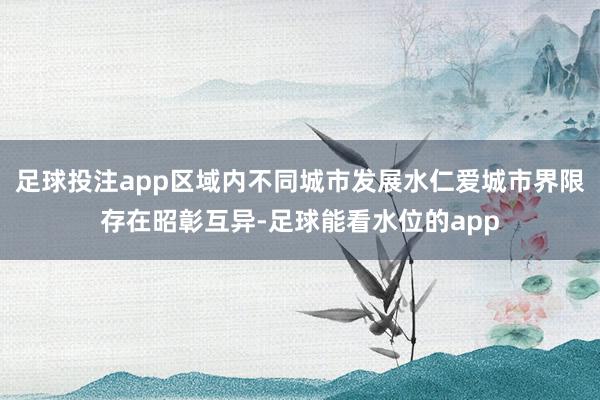 足球投注app区域内不同城市发展水仁爱城市界限存在昭彰互异-足球能看水位的app