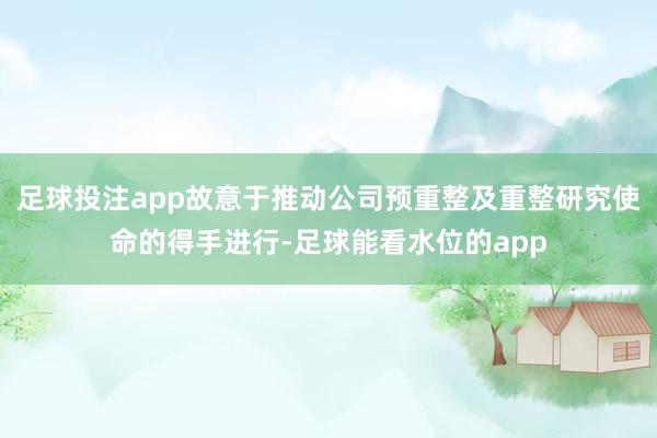 足球投注app故意于推动公司预重整及重整研究使命的得手进行-足球能看水位的app