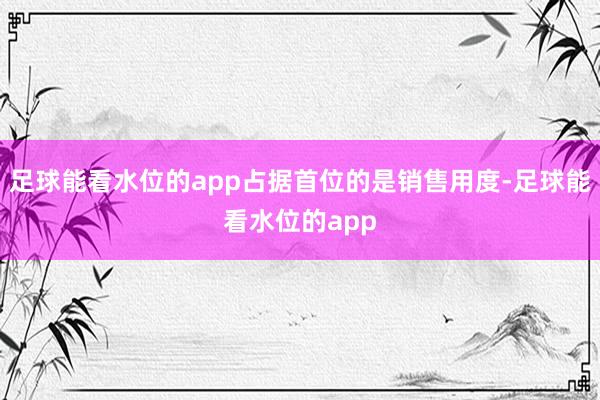 足球能看水位的app占据首位的是销售用度-足球能看水位的app